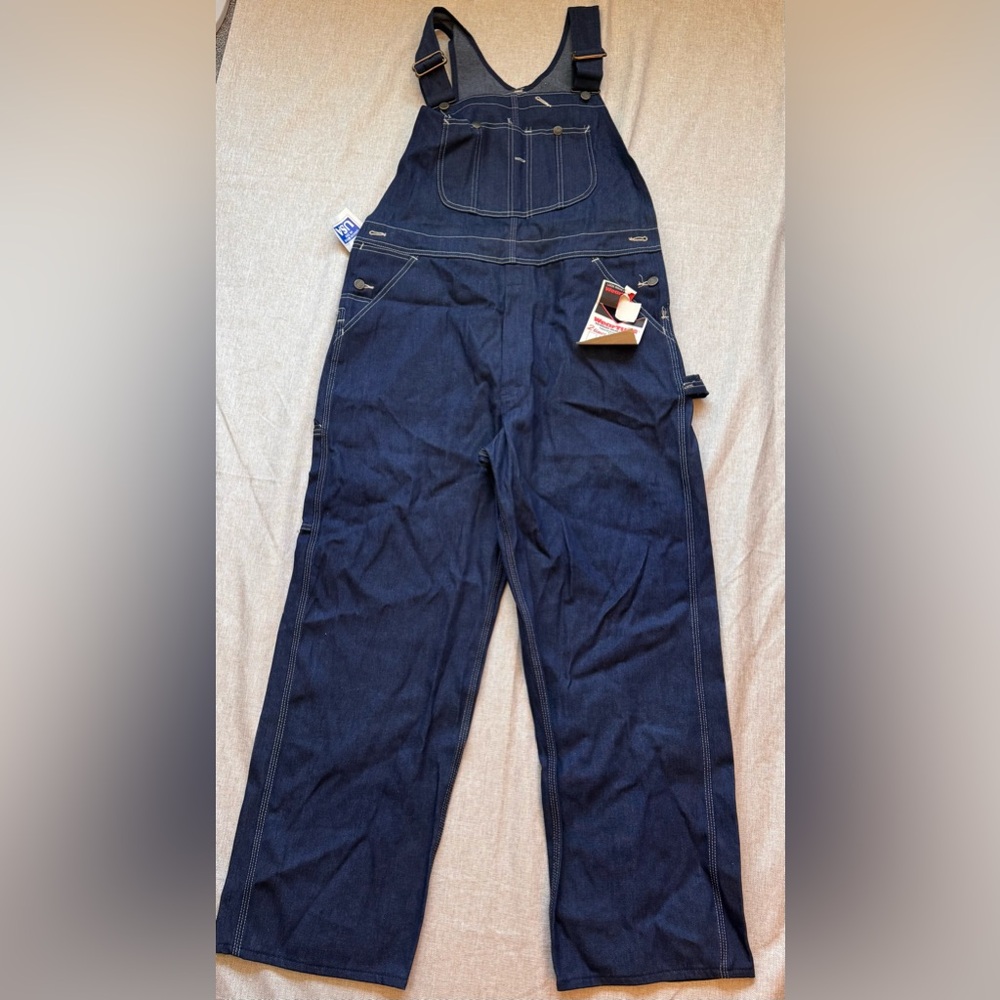 Vintage. NWT SEARS-ROEBUCK UNION MADE IN THE USA denim bib jeans overall-